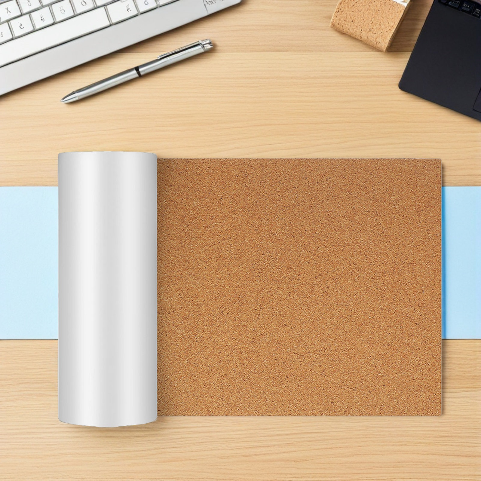 Bulletin Board Cork - Self-Adhesive Cork Roll Thick Resilient Bulletin