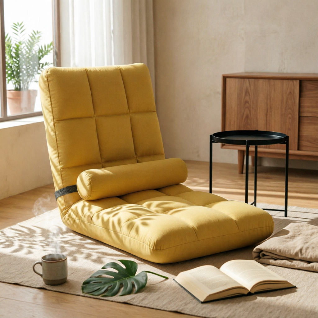 Furniture Chairs For Office - Padded Floor Lounge Chair Quilted Adjustable