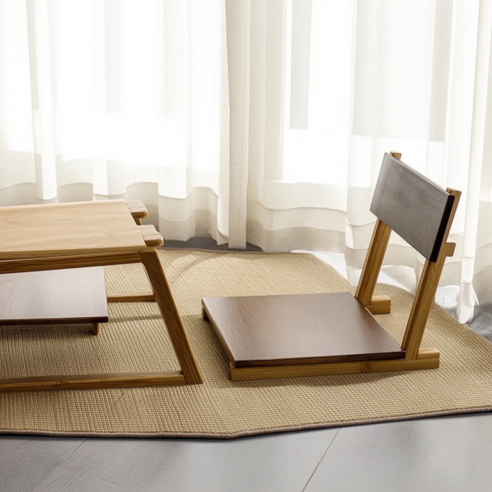 Furniture Chairs For Office - Floor Seat with Back Support Foldable