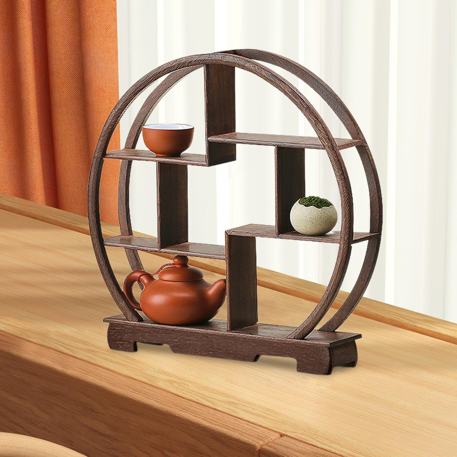 Office Furniture Store - Wooden Display Stand Figurines Display Rack