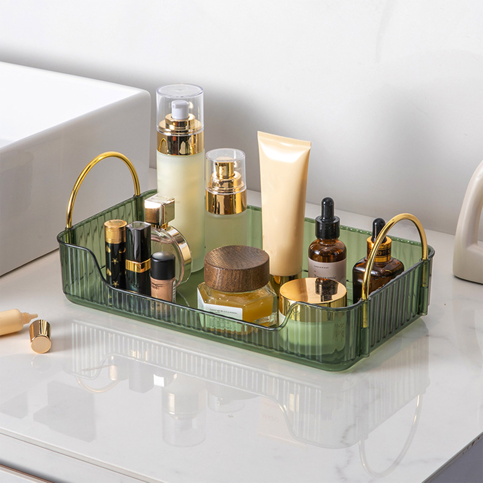 Bathroom Organizer Rack Light  - Drawer Organizer Tray 리뷰 및 가격