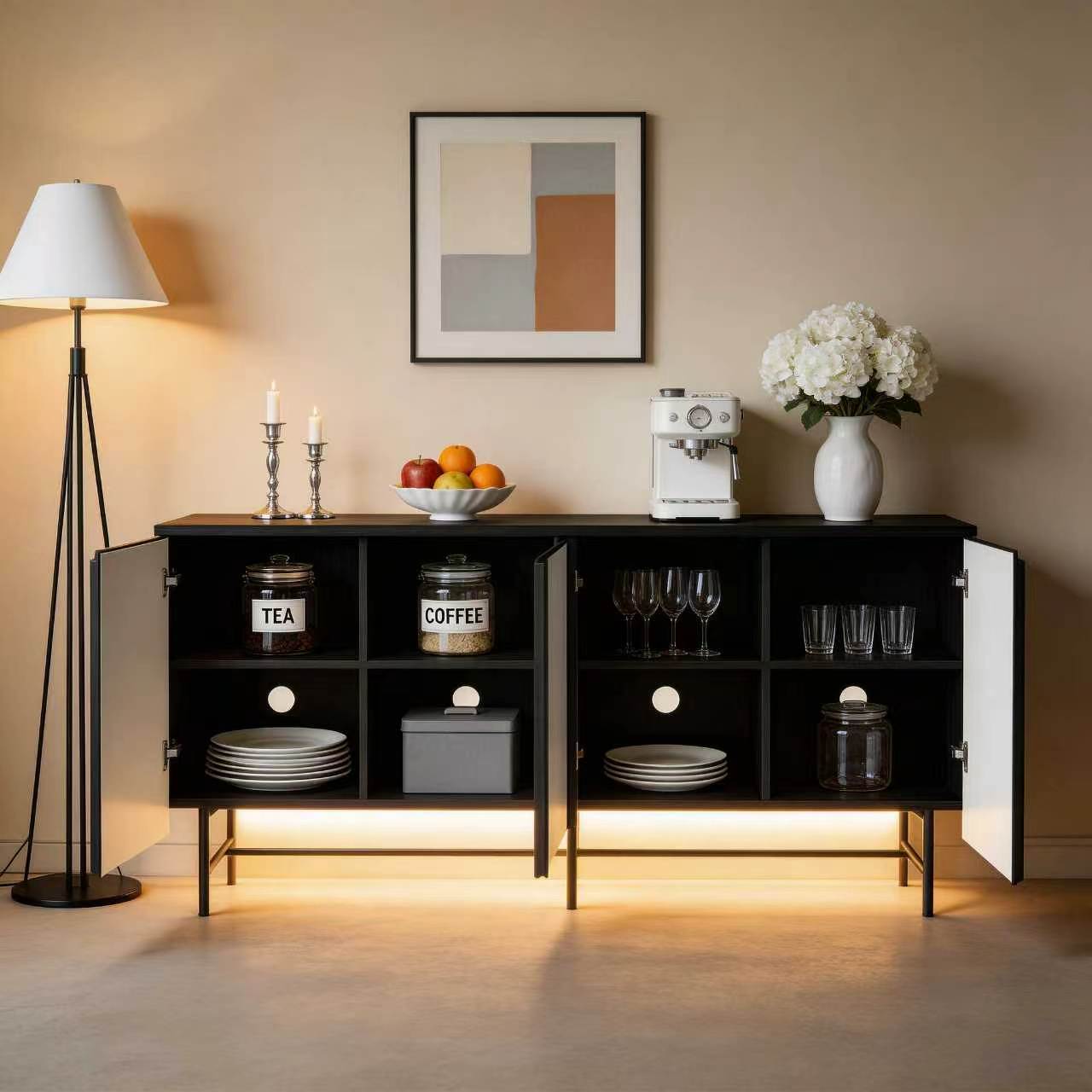 68in Large Fluted Sideboard Ca - Office Furniture Credenza 리뷰 및 가격