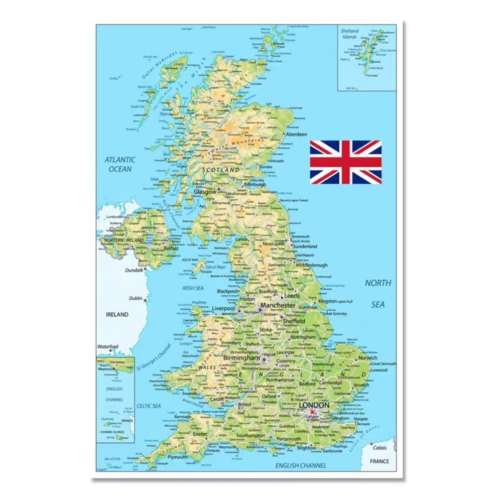 Large HD UK Map Posters Prints - Office Furniture Uk 리뷰 및 가격