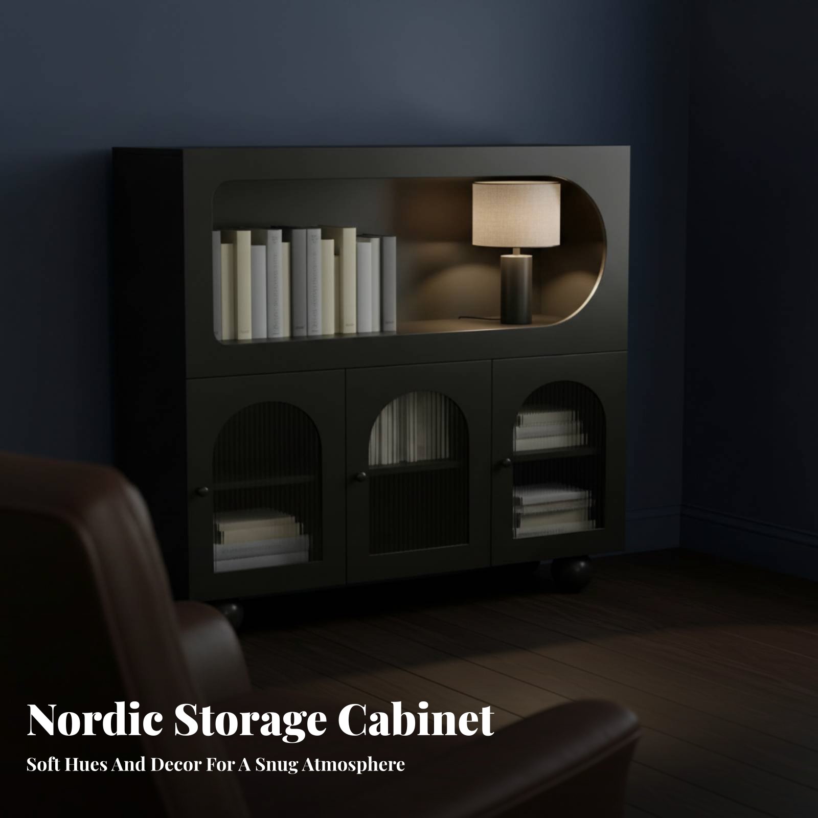 Fluted Door Credenza Multi-Fun - Office Furniture Credenza 리뷰 및 가격