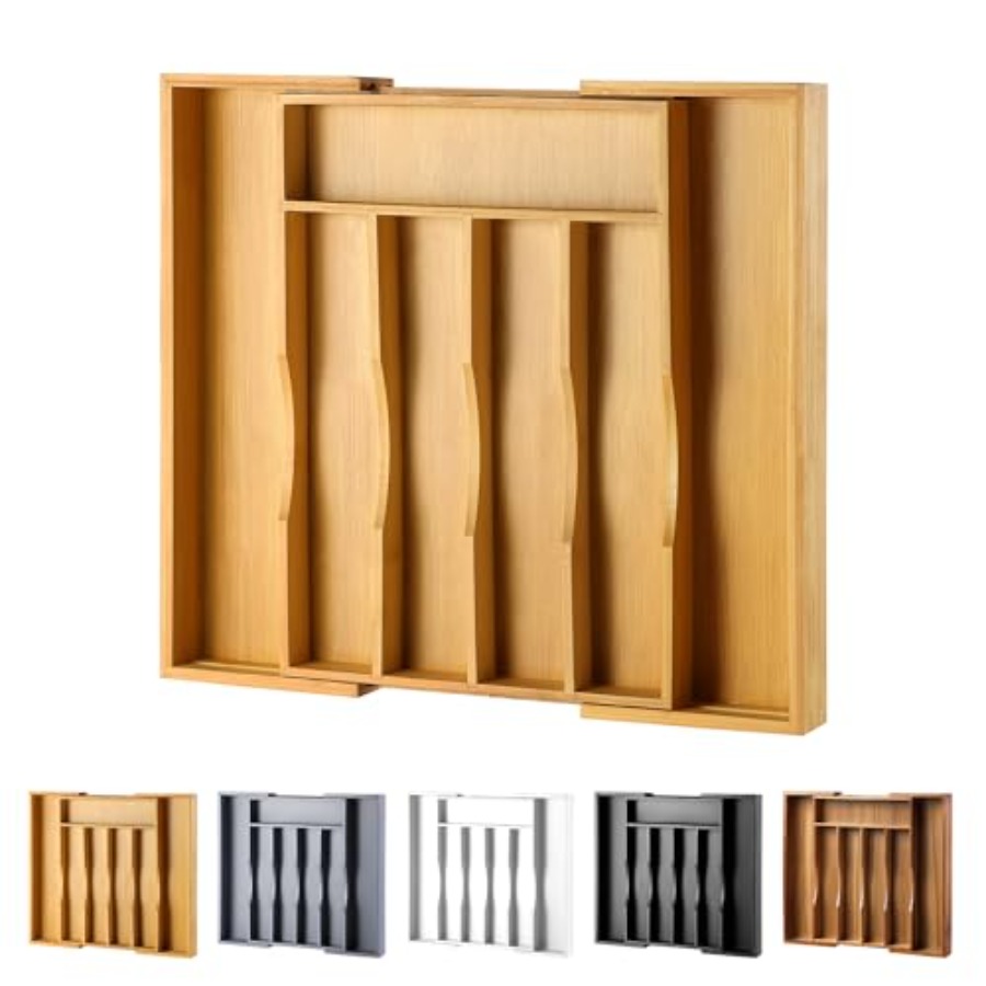 Expandable Bamboo Kitchen Draw - Drawer Organizer Tray 리뷰 및 가격