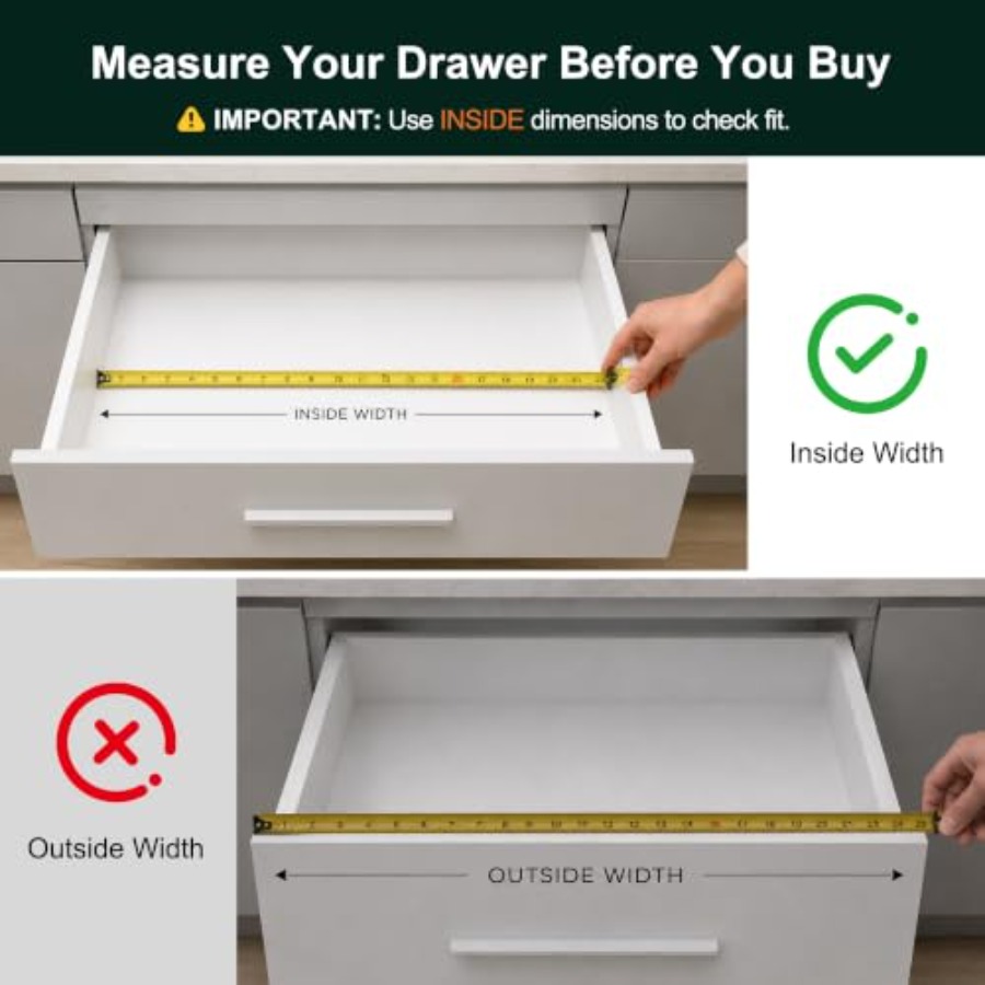 Expandable Bamboo Kitchen Draw - Drawer Organizer Tray 리뷰 및 가격