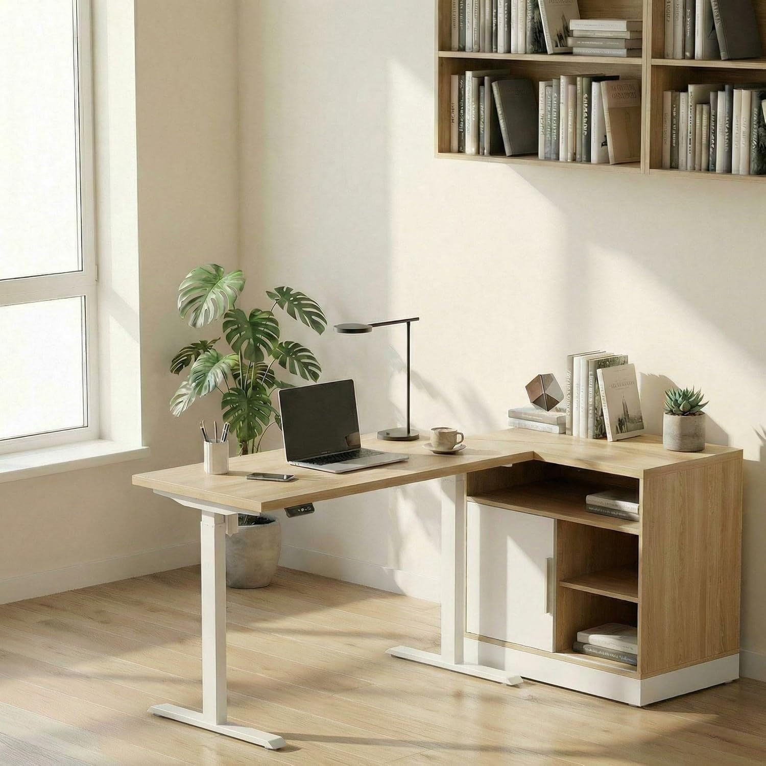 Electric Standing Desk with St - Office Furniture Credenza 리뷰 및 가격