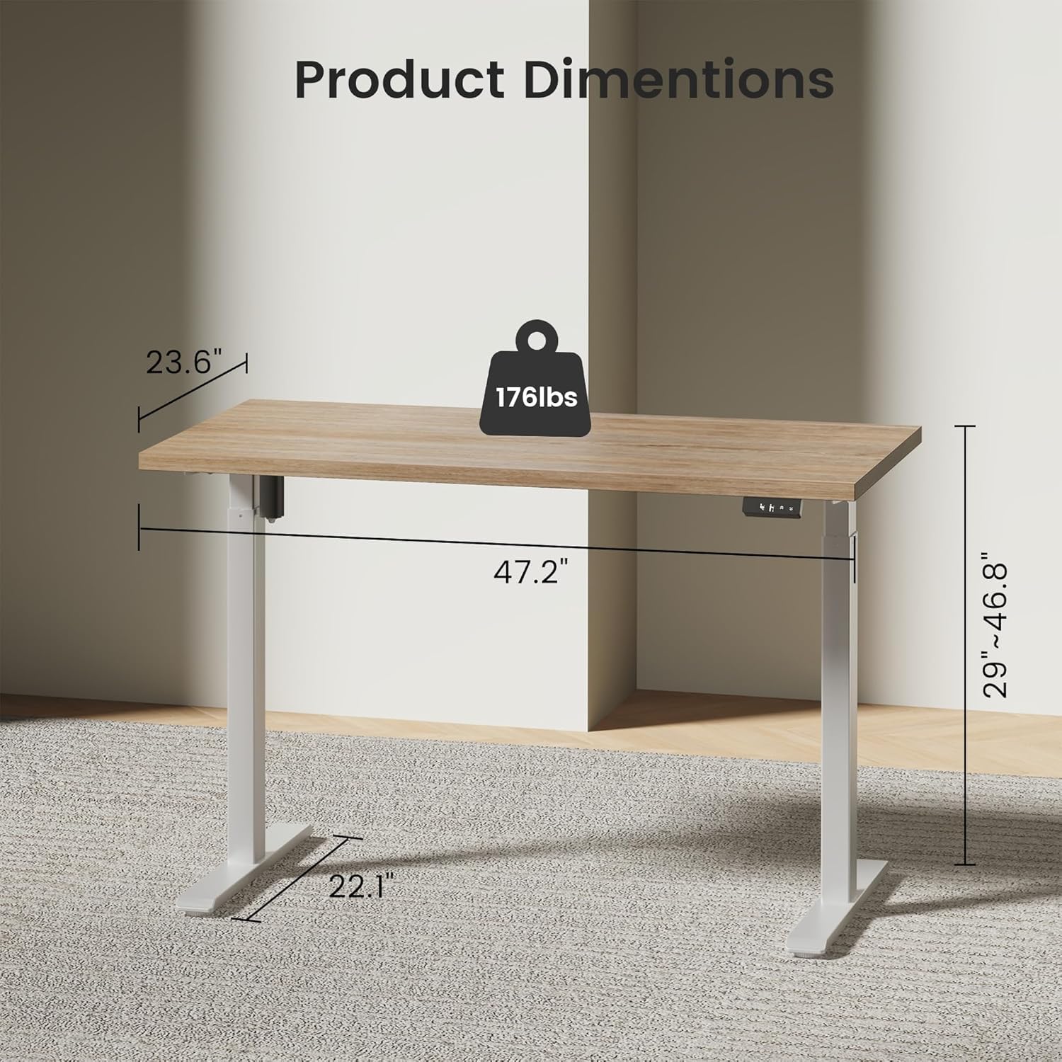 Electric Standing Desk with St - Office Furniture Credenza 리뷰 및 가격