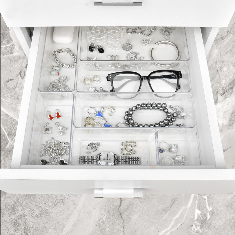 Best seller Set of 15 Clear Pl - Drawer Organizer Tray 리뷰 및 가격