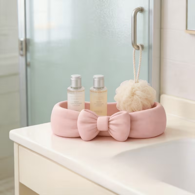 Cute Bow Bathroom Desk Organiz - Drawer Organizer Tray 리뷰 및 가격