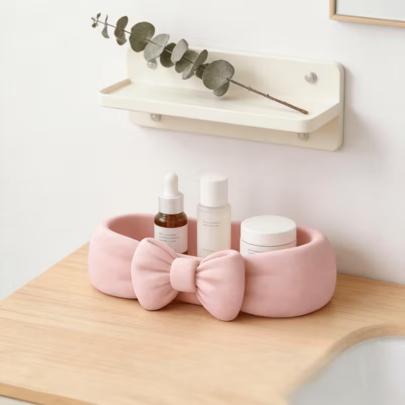Cute Bow Bathroom Desk Organiz - Drawer Organizer Tray 리뷰 및 가격