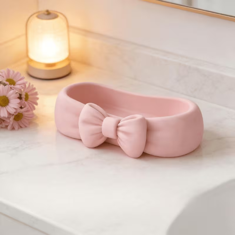 Cute Bow Bathroom Desk Organiz - Drawer Organizer Tray 리뷰 및 가격