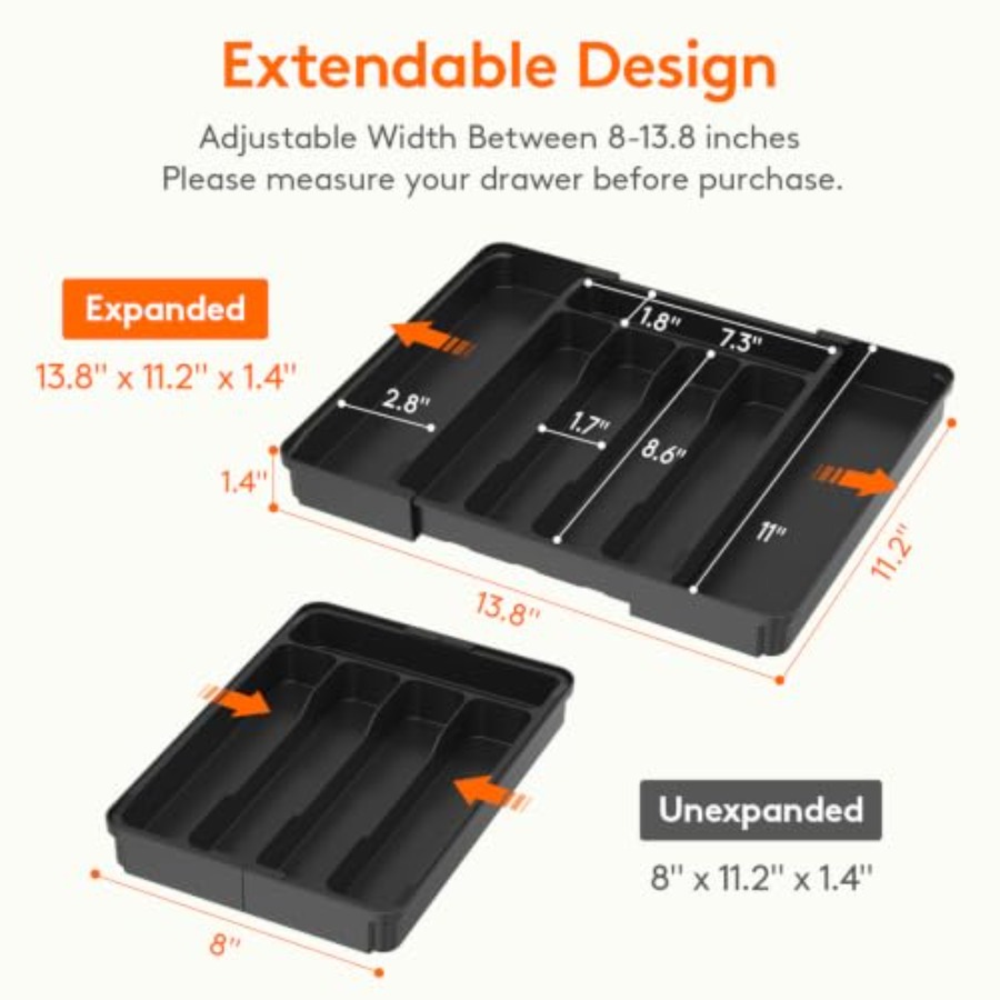 Expandable Silverware Organize - Drawer Organizer Tray 리뷰 및 가격
