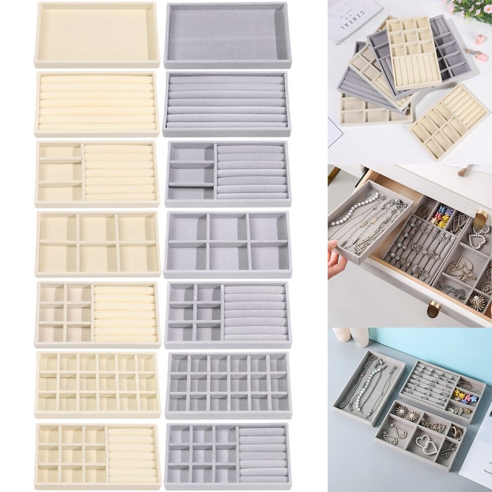 Organizer Box Stackable Velvet - Drawer Organizer Tray 리뷰 및 가격