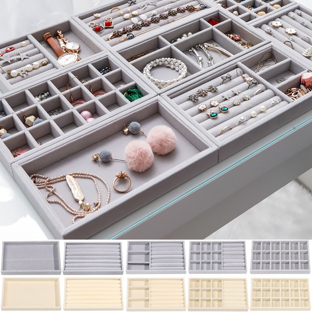 Organizer Box Stackable Velvet - Drawer Organizer Tray 리뷰 및 가격