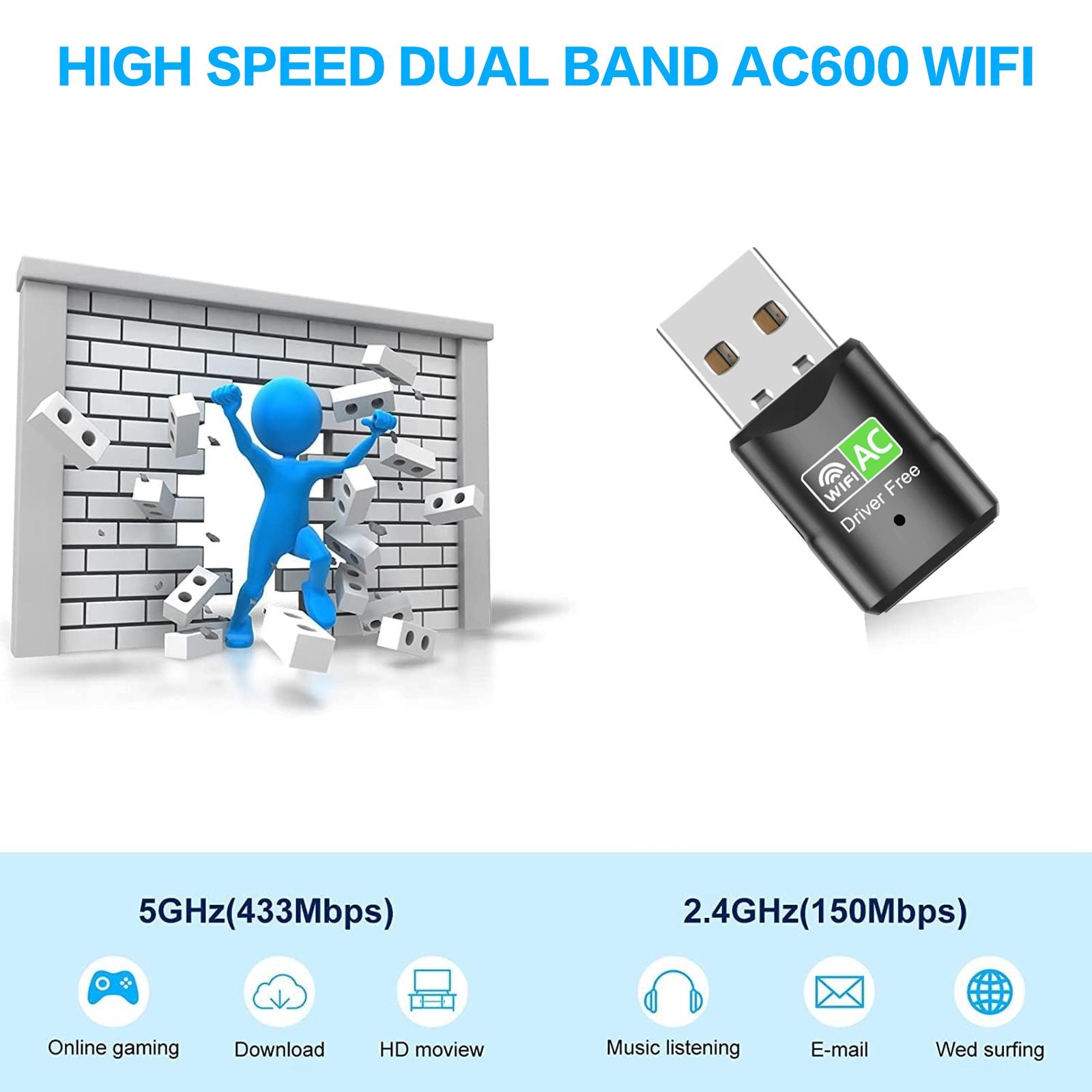 AC600 USB WiFi Adapter, Dual B - Adjustable Laptop Table 리뷰 및 가격